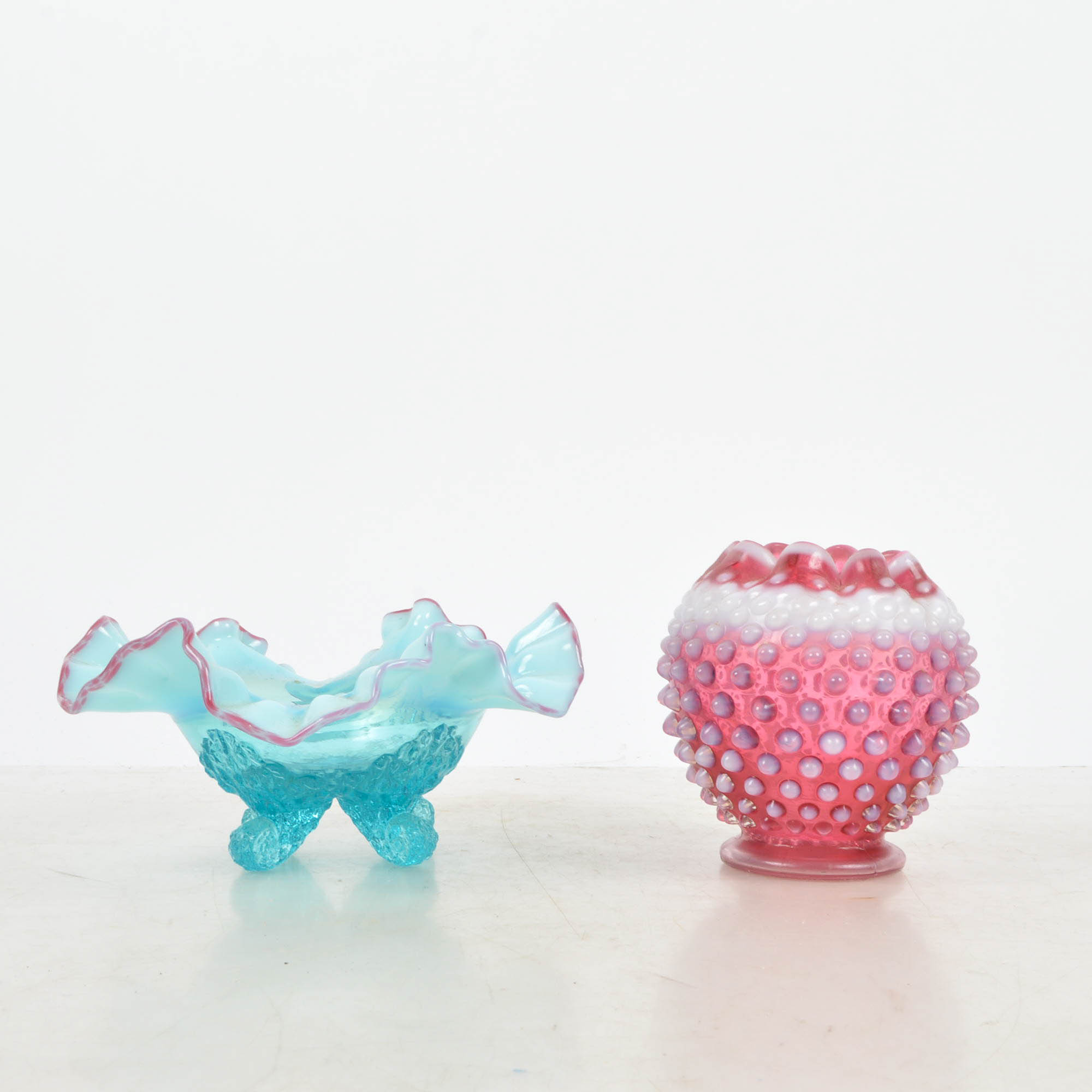 Vintage Hobnail Fenton Style Colored Glass