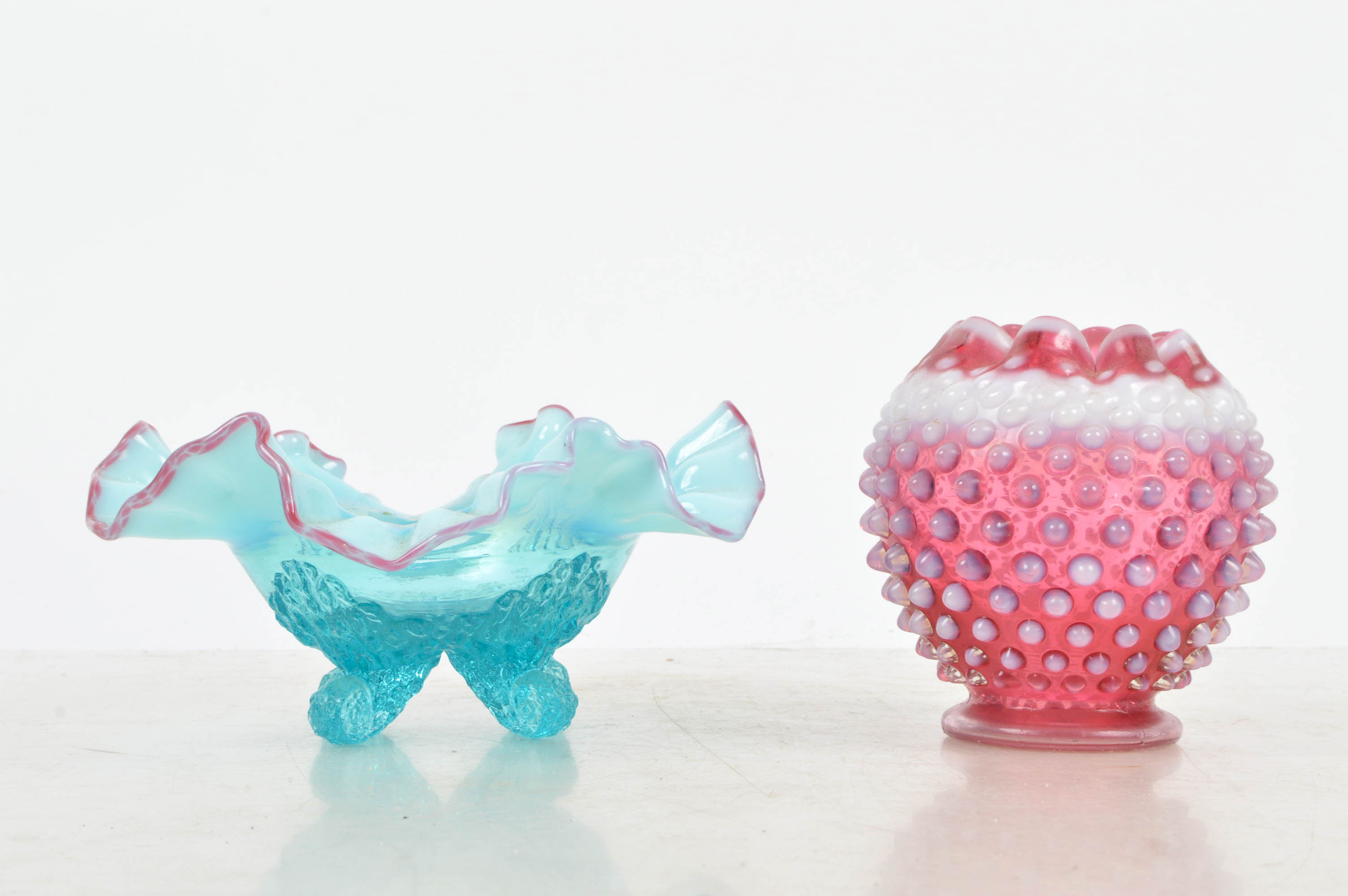 Vintage Hobnail Fenton Style Colored Glass