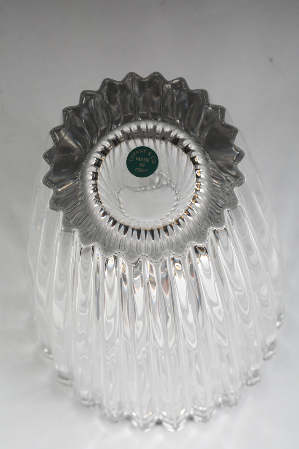 Tiffany and Co. "Heart" Crystal Flower Vase