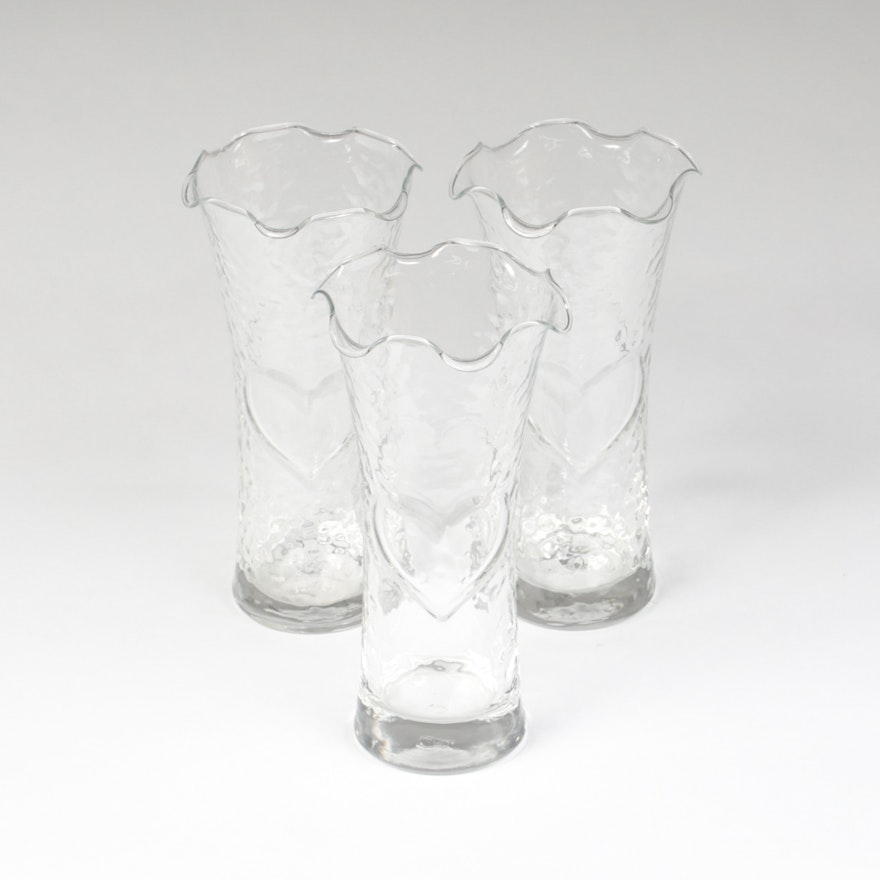 Anchor Hocking Heart Vases