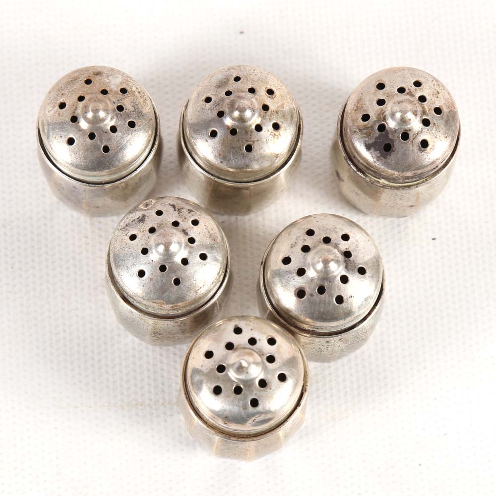 National Sterling Individual Salt and Pepper Shakers