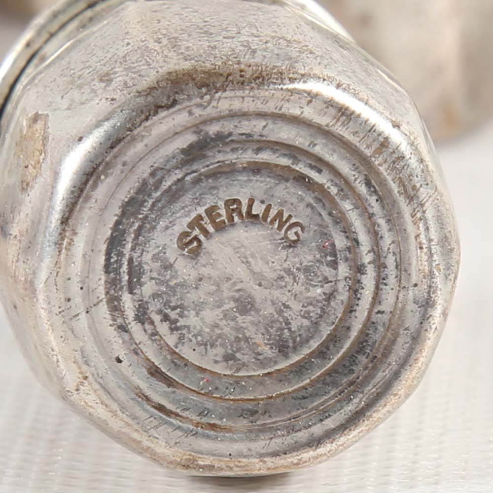 National Sterling Individual Salt and Pepper Shakers