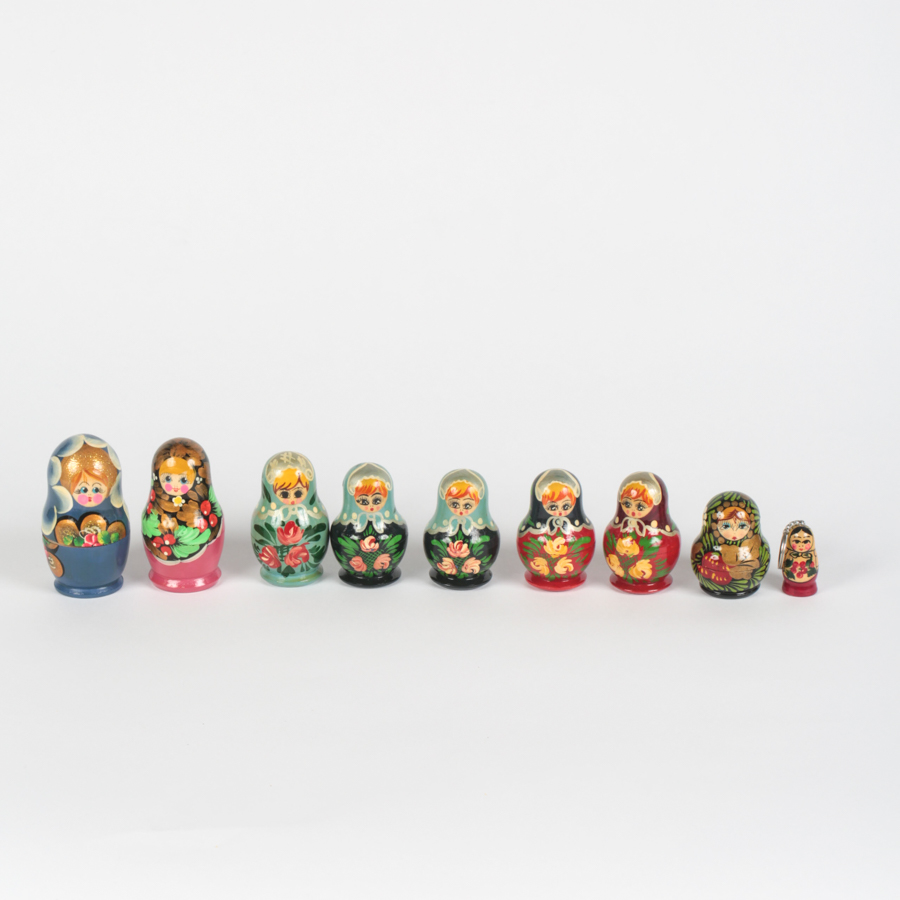 Assortment of Miniature Nesting Doll Sets
