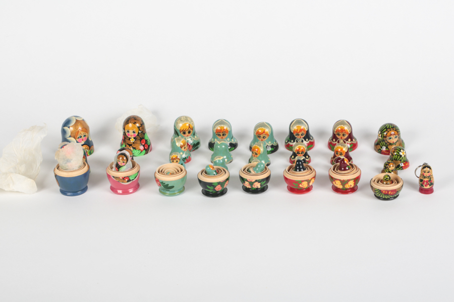 Assortment of Miniature Nesting Doll Sets