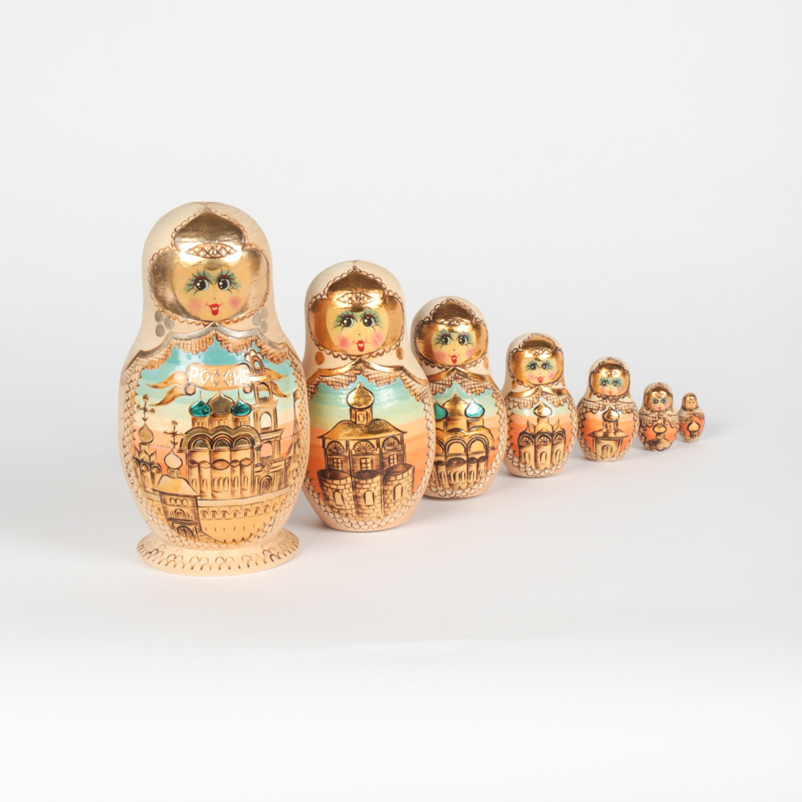 Russian Nesting Dolls Depicting Poccha