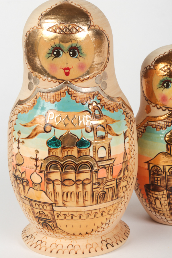 Russian Nesting Dolls Depicting Poccha