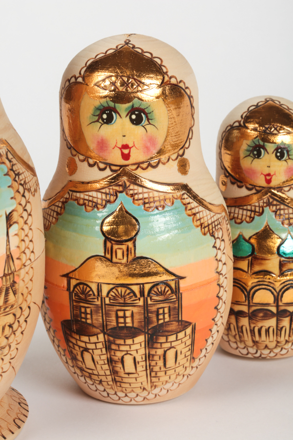 Russian Nesting Dolls Depicting Poccha