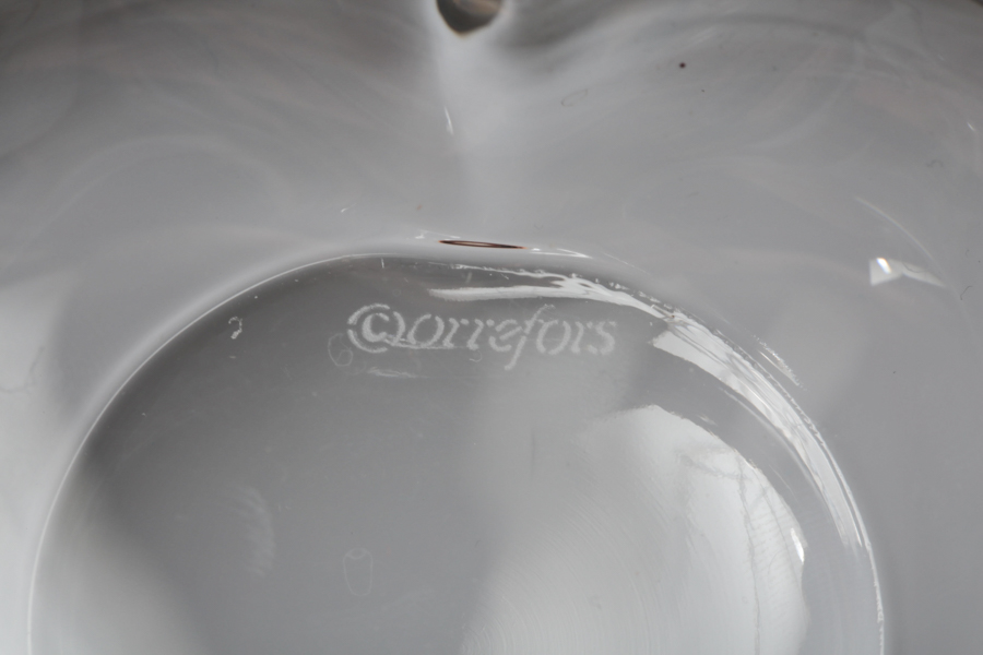 Orrefors "Amour" Crystal Heart-Shaped Bowls