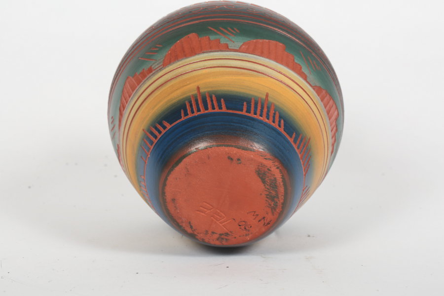 Signed Southwest Clay Pottery Vase
