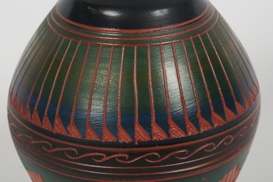 Signed Southwest Clay Pottery Vase