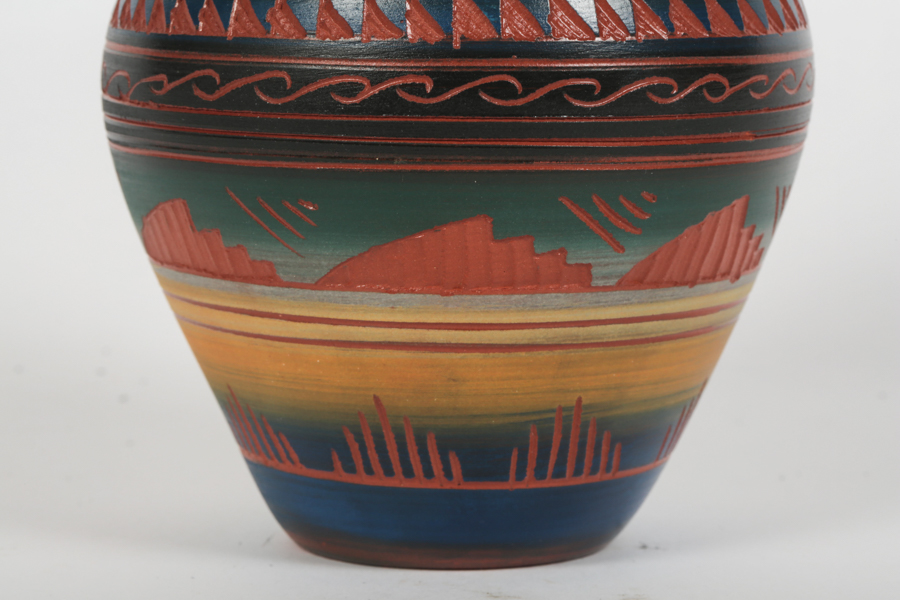 Signed Southwest Clay Pottery Vase