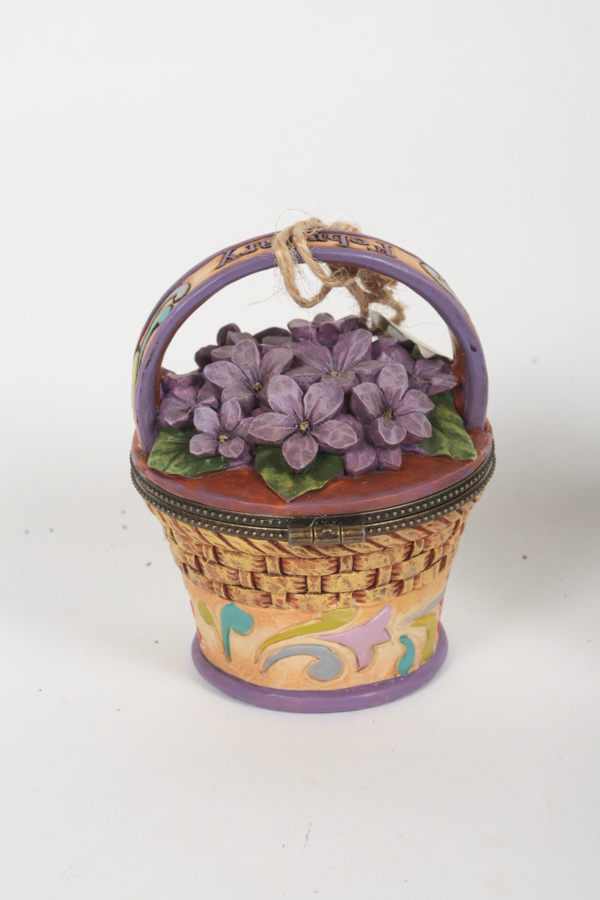 Jim Shore Heartwood Creek "Monthly Flower" Basket Boxes