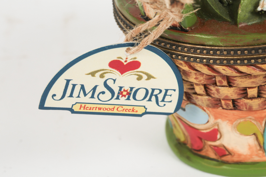 Jim Shore Heartwood Creek "Monthly Flower" Basket Boxes