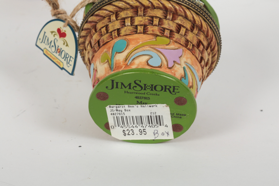 Jim Shore Heartwood Creek "Monthly Flower" Basket Boxes