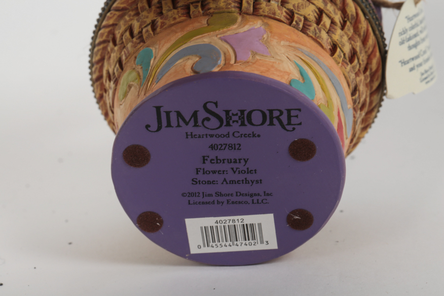 Jim Shore Heartwood Creek "Monthly Flower" Basket Boxes
