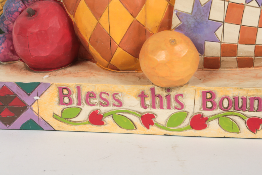 Jim Shore Heartwood Creek "Bless This Bounty" Cornucopia Figurine