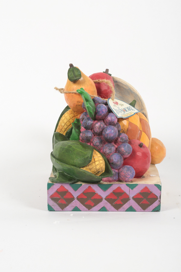 Jim Shore Heartwood Creek "Bless This Bounty" Cornucopia Figurine