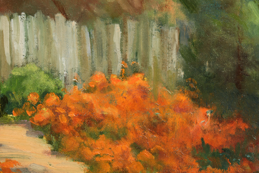 Trish Kertes Oil Painting on Canvas "Arroyo Poppies"