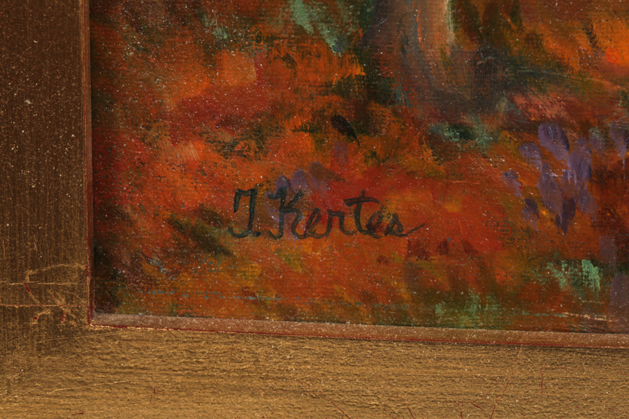 Trish Kertes Oil Painting on Canvas "Arroyo Poppies"