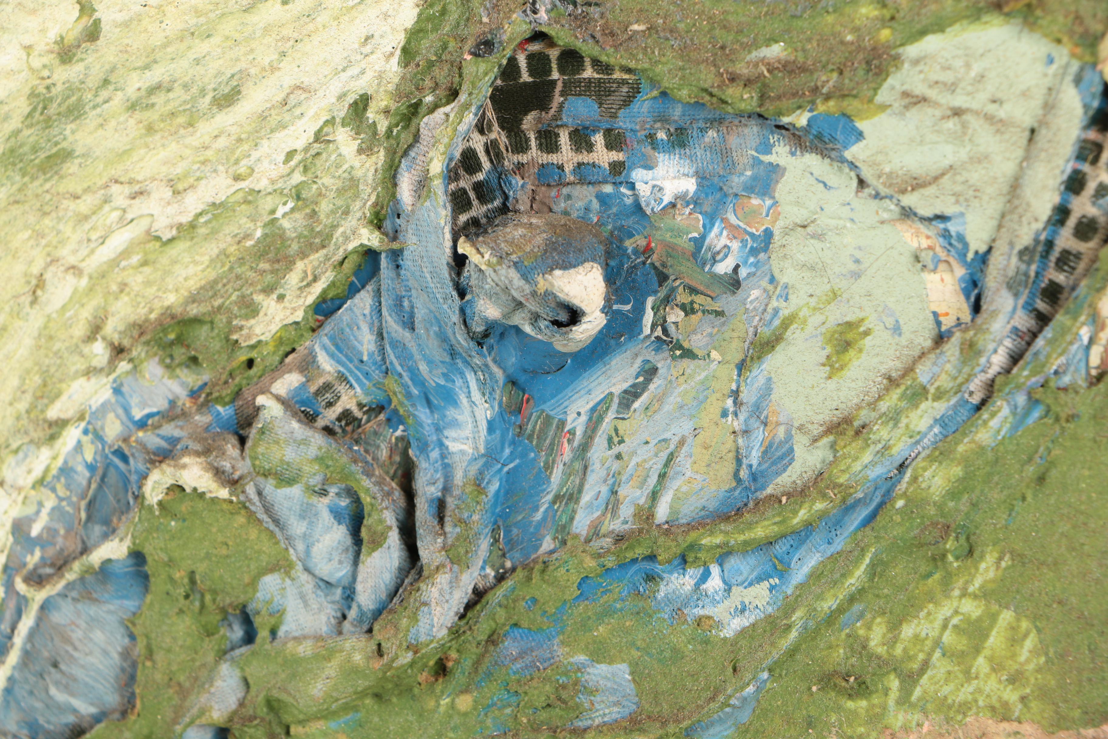 Stuart Diamond Mixed Media Oil Painting on Panel "Soft Green"