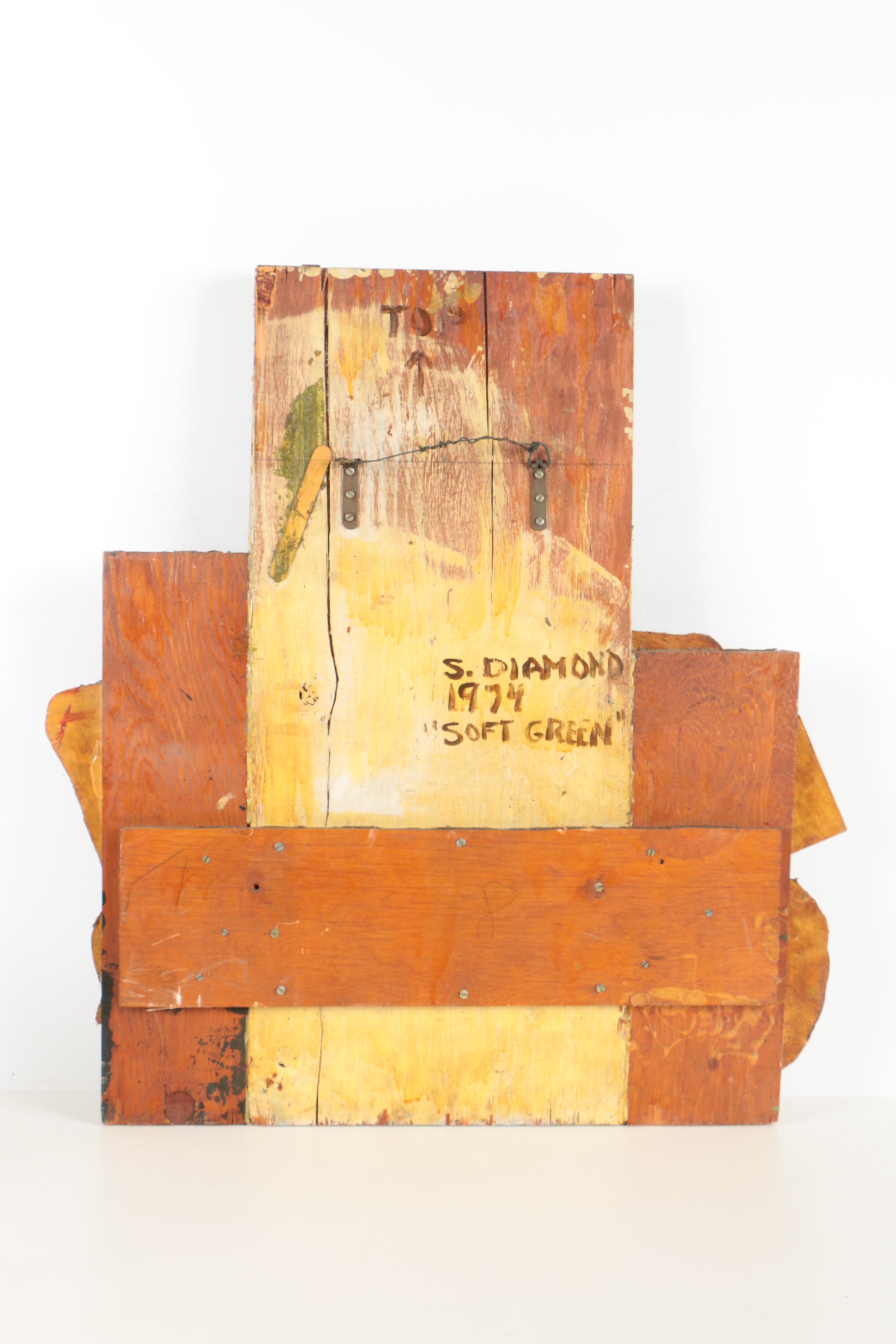 Stuart Diamond Mixed Media Oil Painting on Panel "Soft Green"