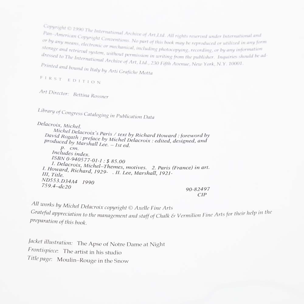 Signed First Edition "Michel Delacroix's Paris"