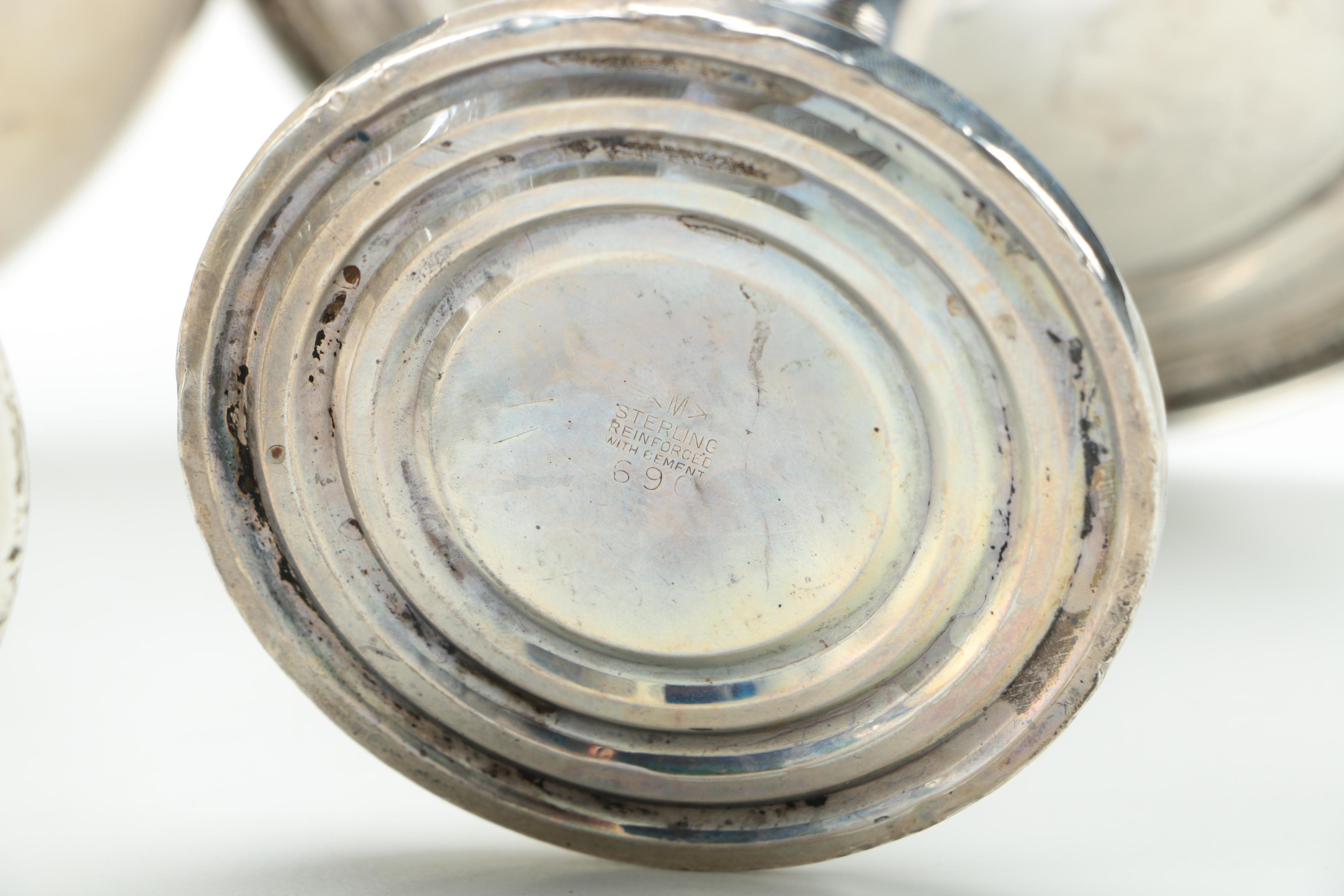 Weighted Sterling Silver Compotes and Candleholders Featuring Fisher