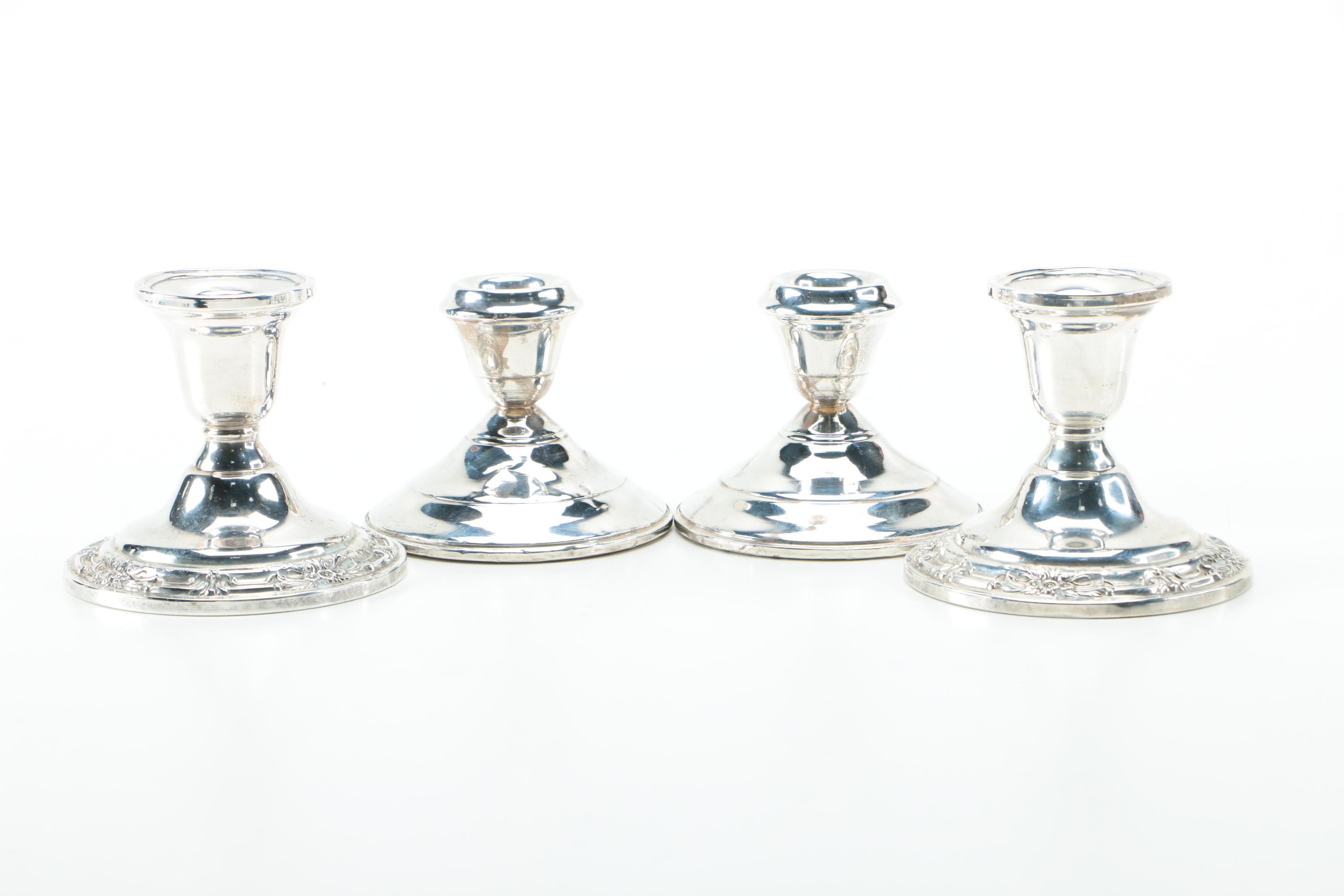 Weighted Sterling Silver Compotes and Candleholders Featuring Fisher
