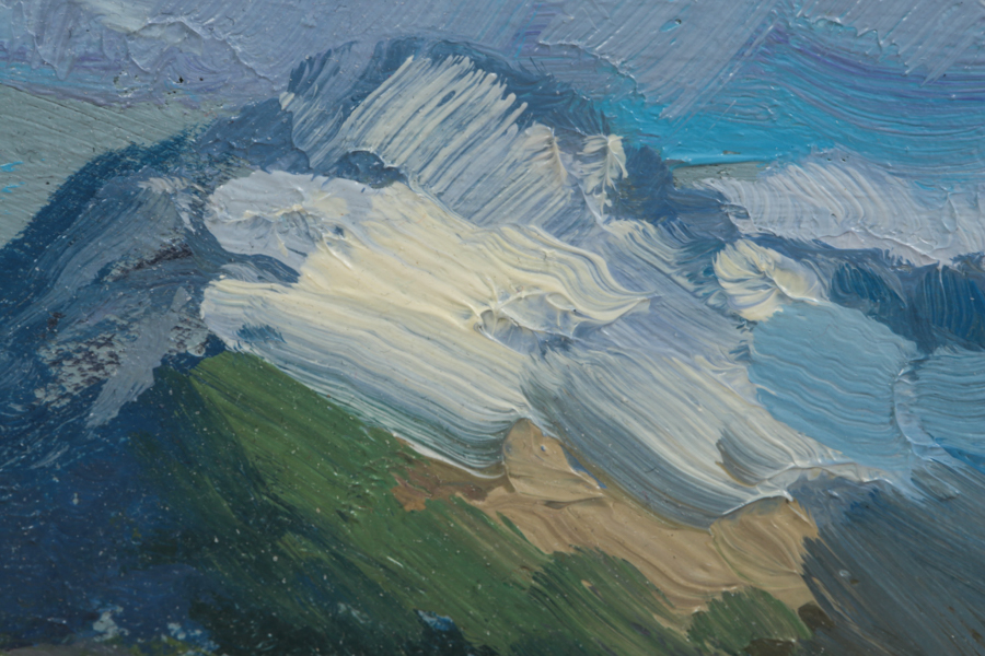 Joseph Aaron Oil Painting on Board "A Tioga Pass Lake"