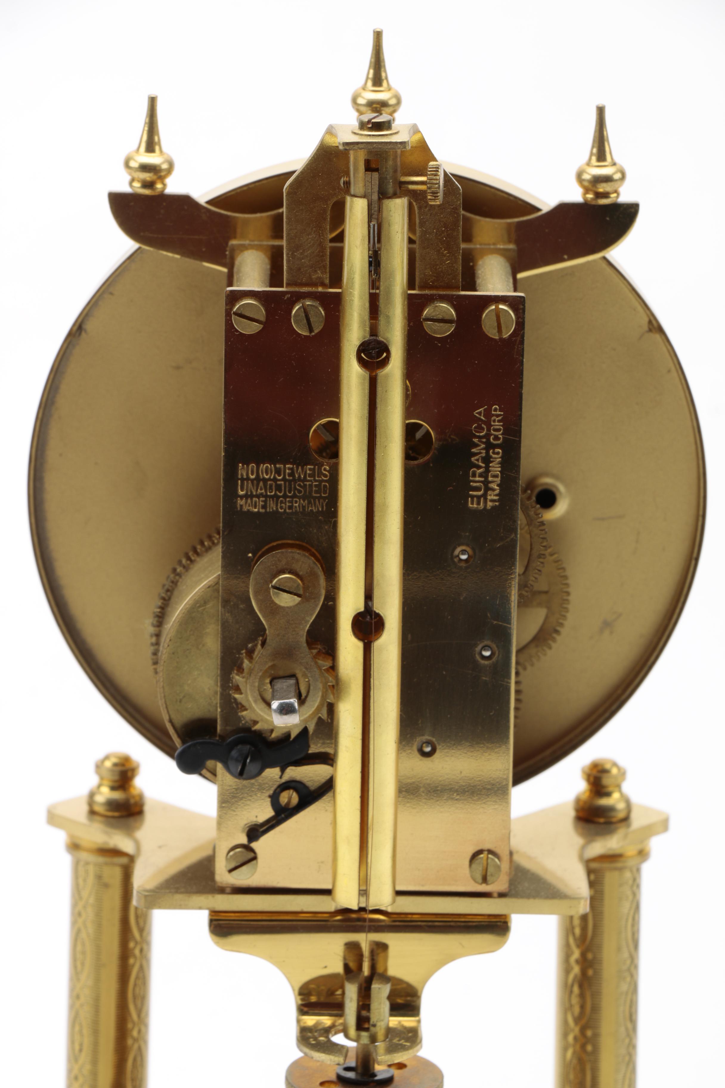 German Brass Desk Clock