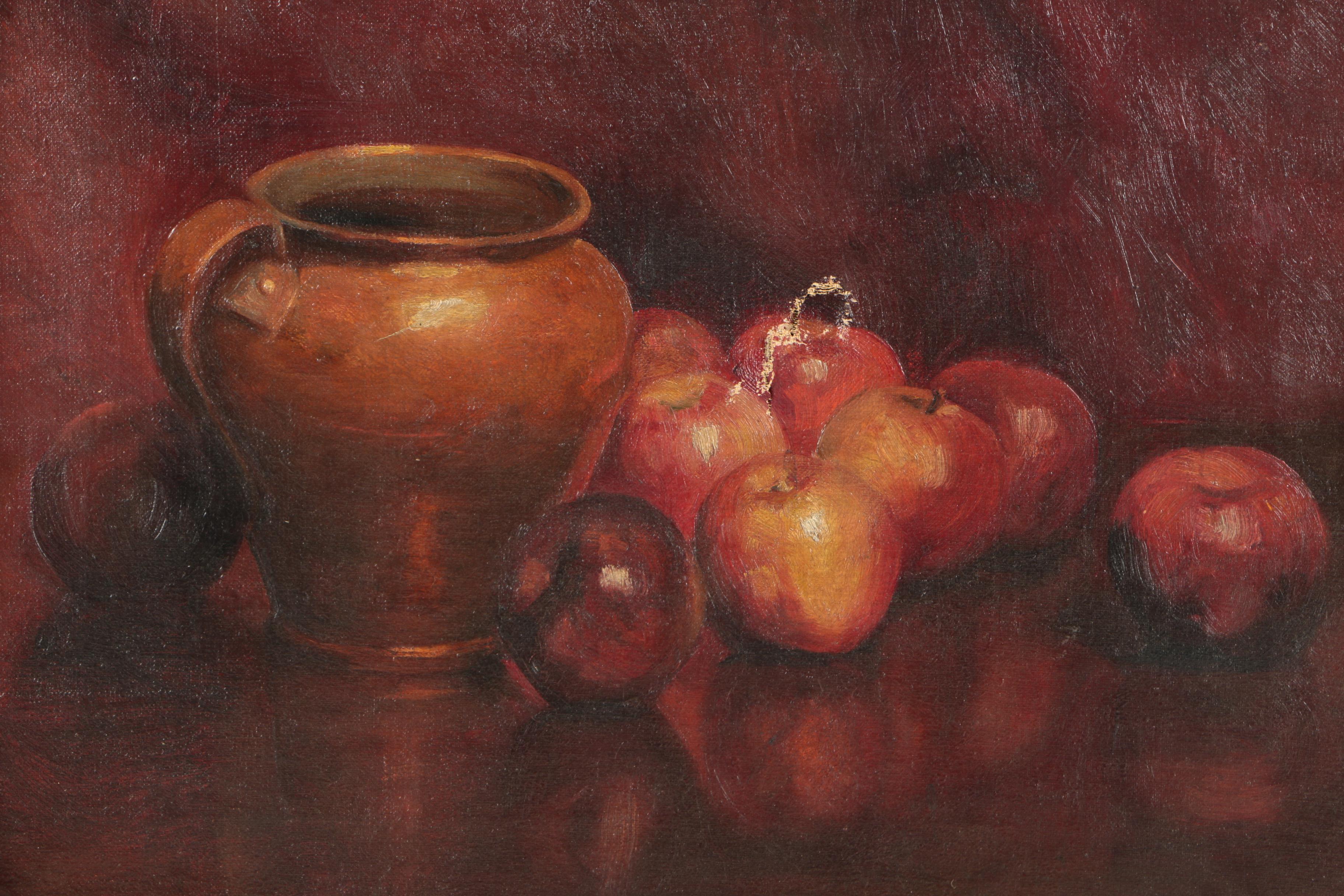 Oil Painting on Canvas Still Life with Apples