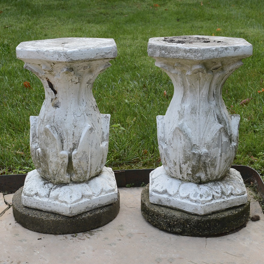 Pair of Cement Pedestals