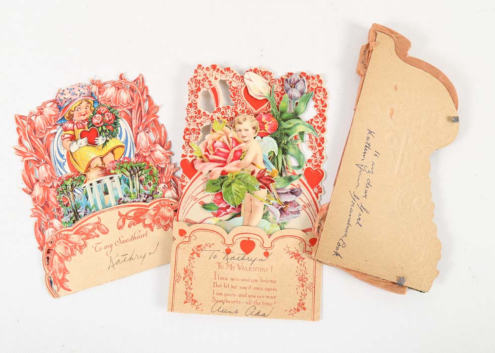 Circa 1930s Ornate Valentines
