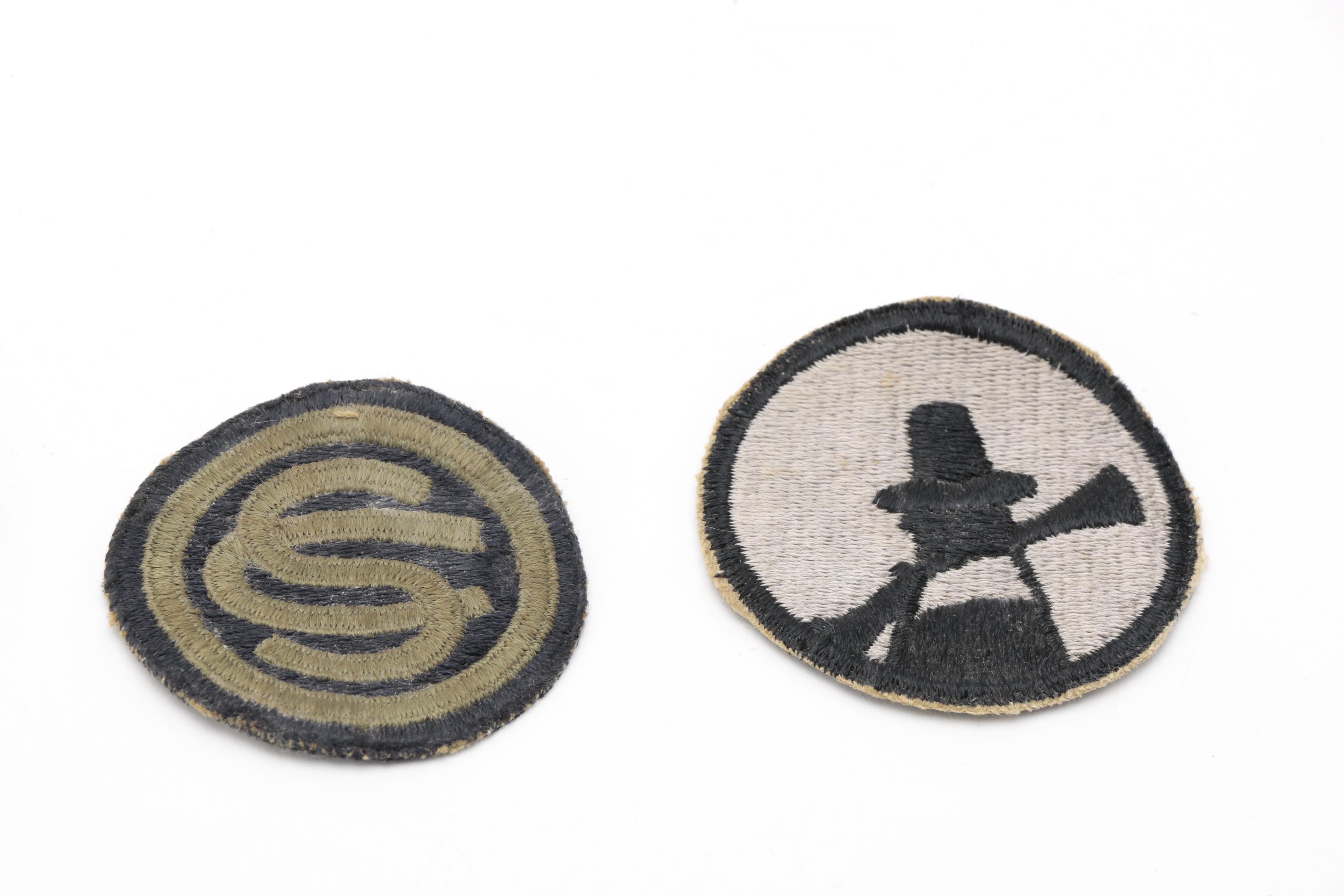 Assortment of Military Pins and Patches