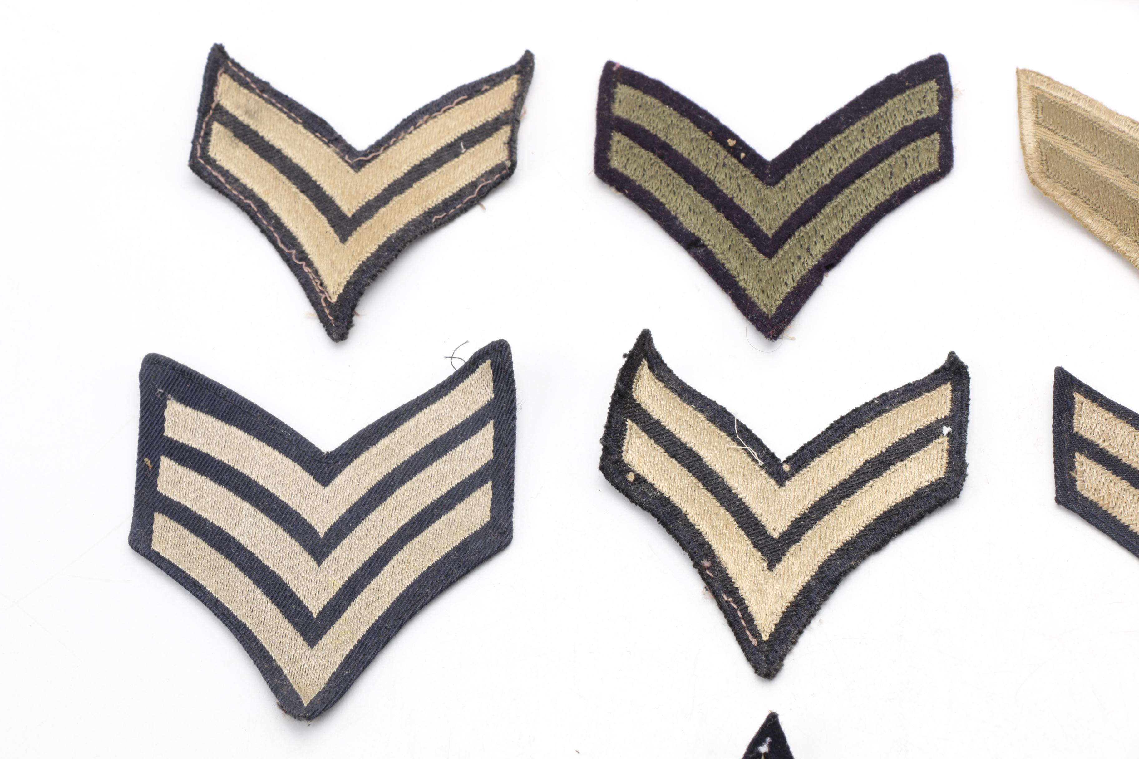 Assortment of Military Pins and Patches