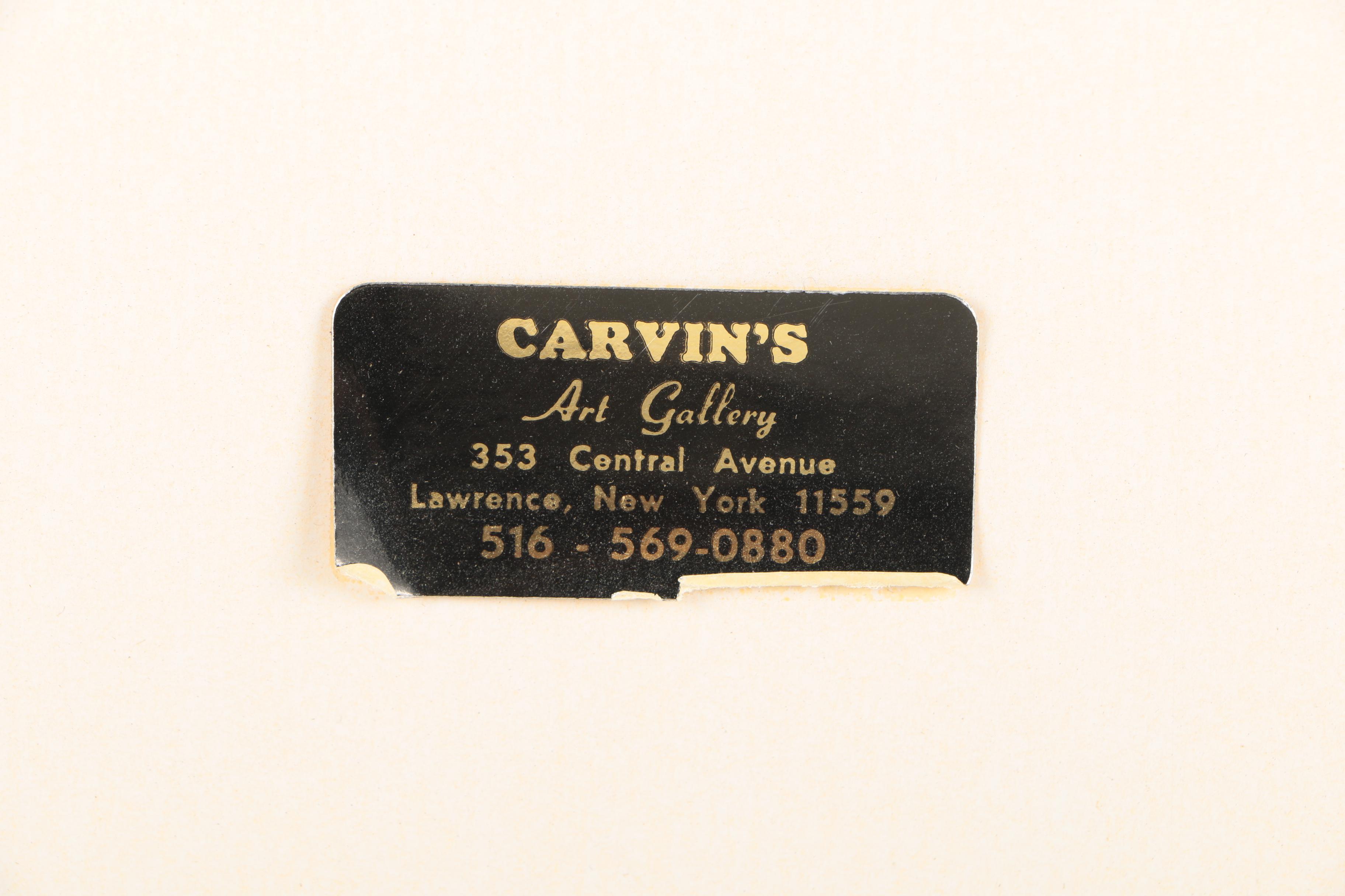 Limited Edition Lithograph on Paper of Woman and Tub