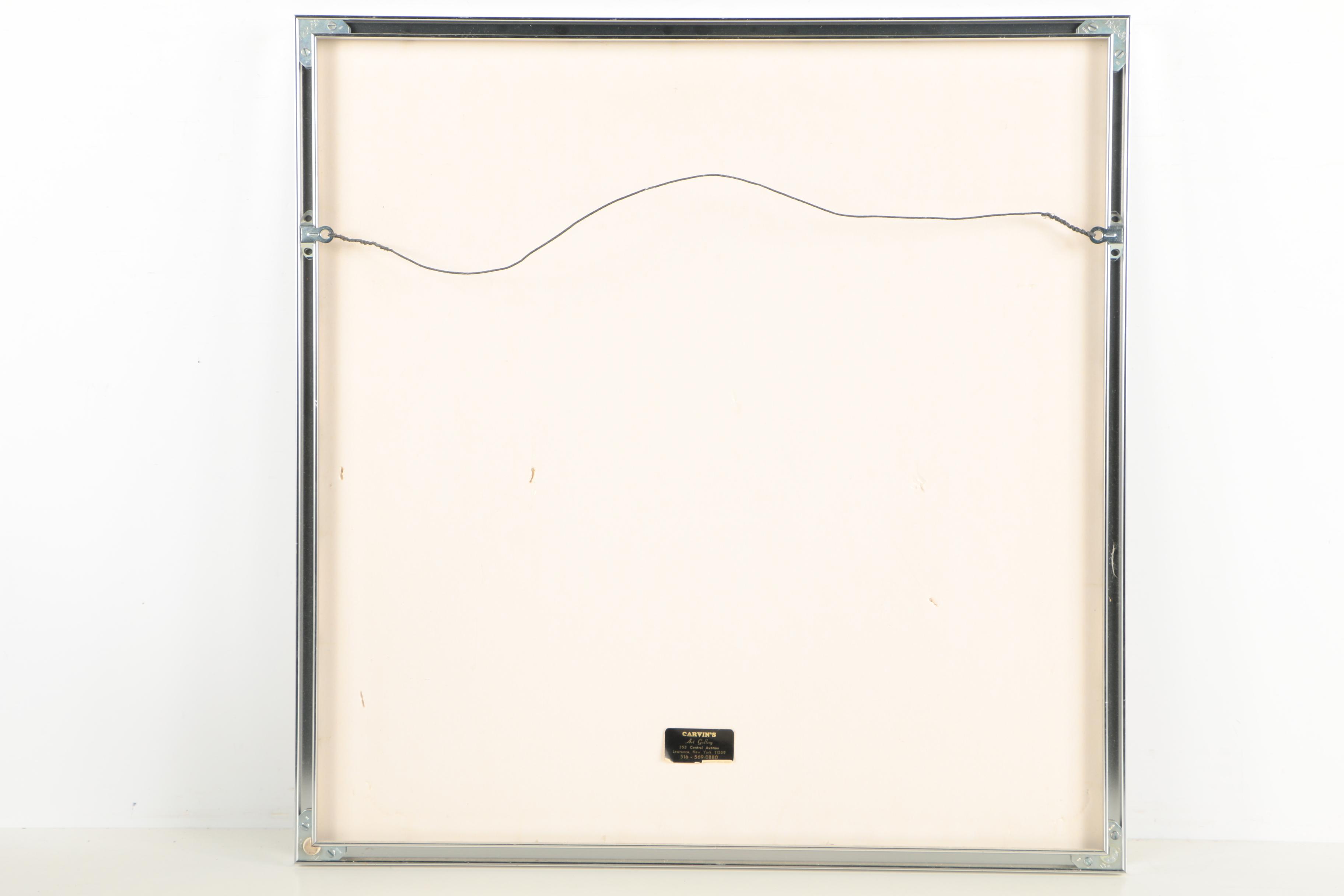 Limited Edition Lithograph on Paper of Woman and Tub