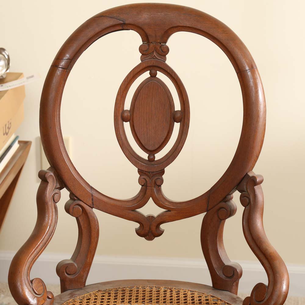 Antique Victorian Round Back Chair