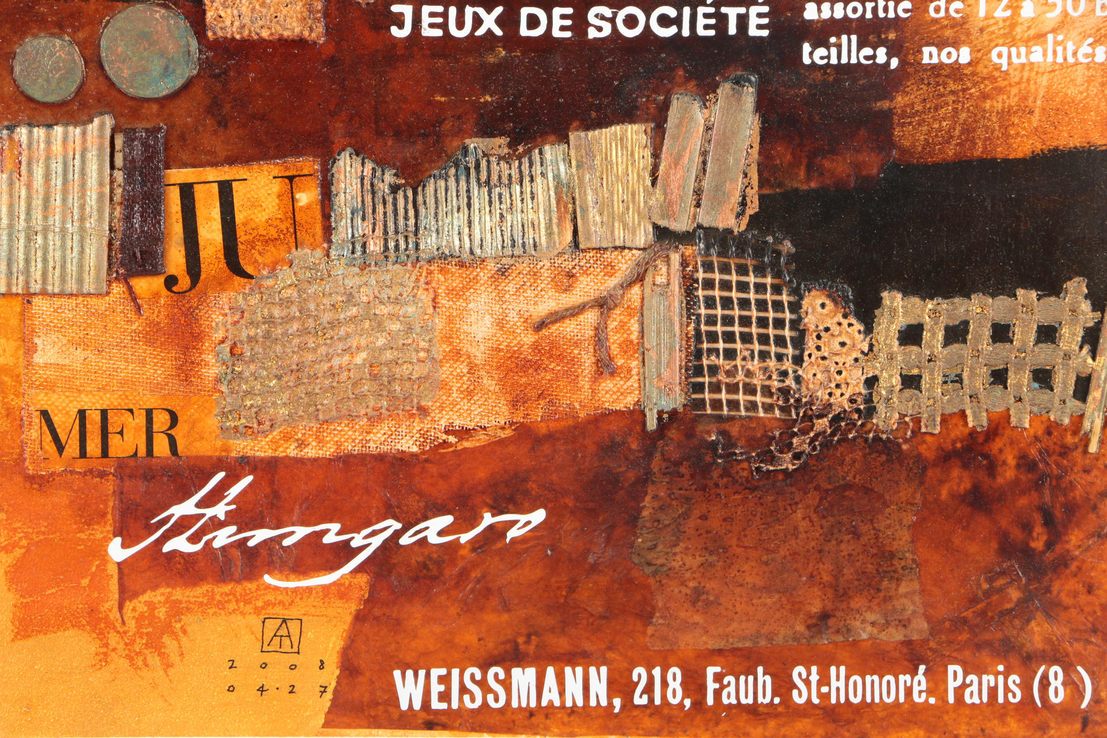 Ajtai Tamás Mixed Media Collage "Tapasztalat No. 12"