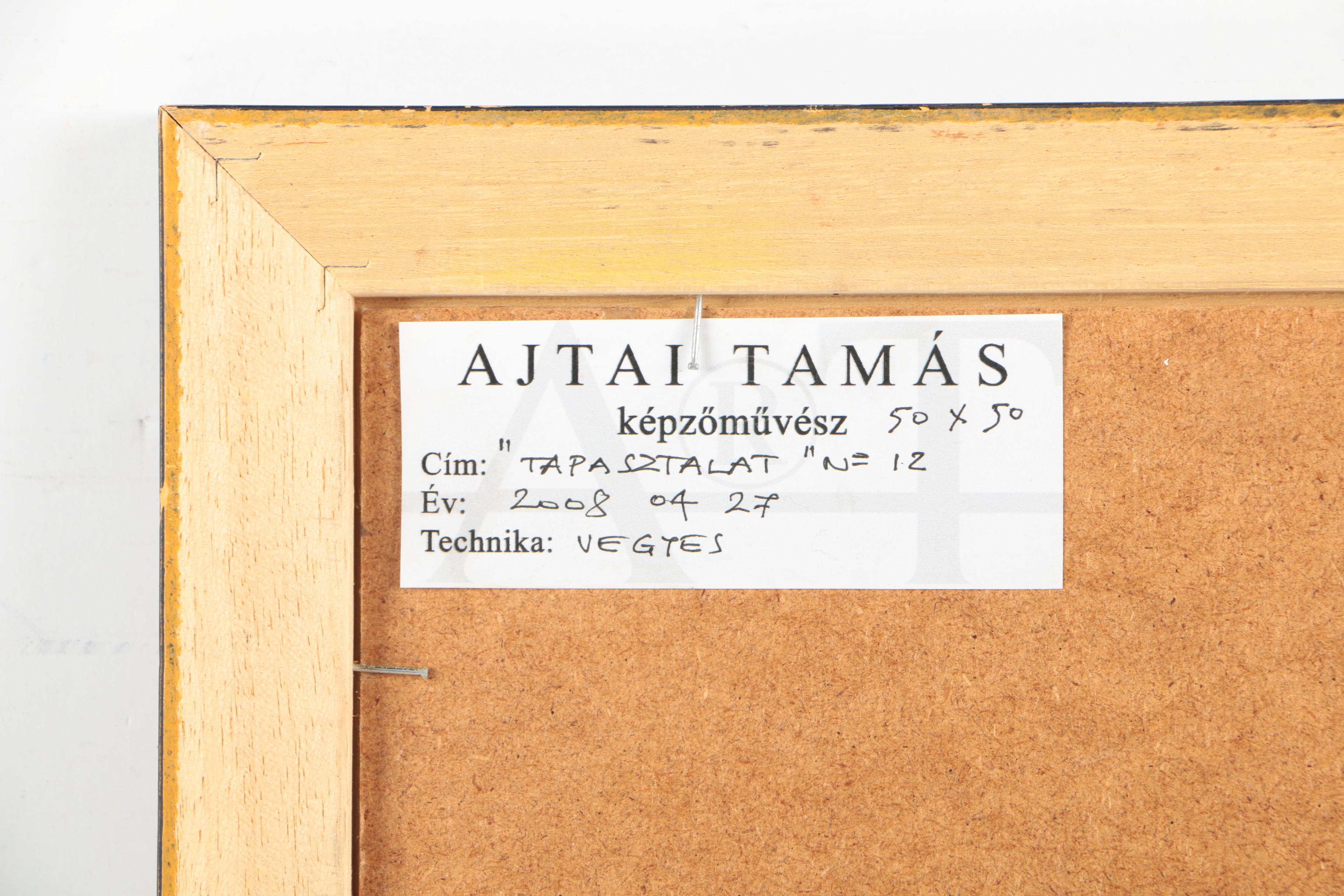 Ajtai Tamás Mixed Media Collage "Tapasztalat No. 12"