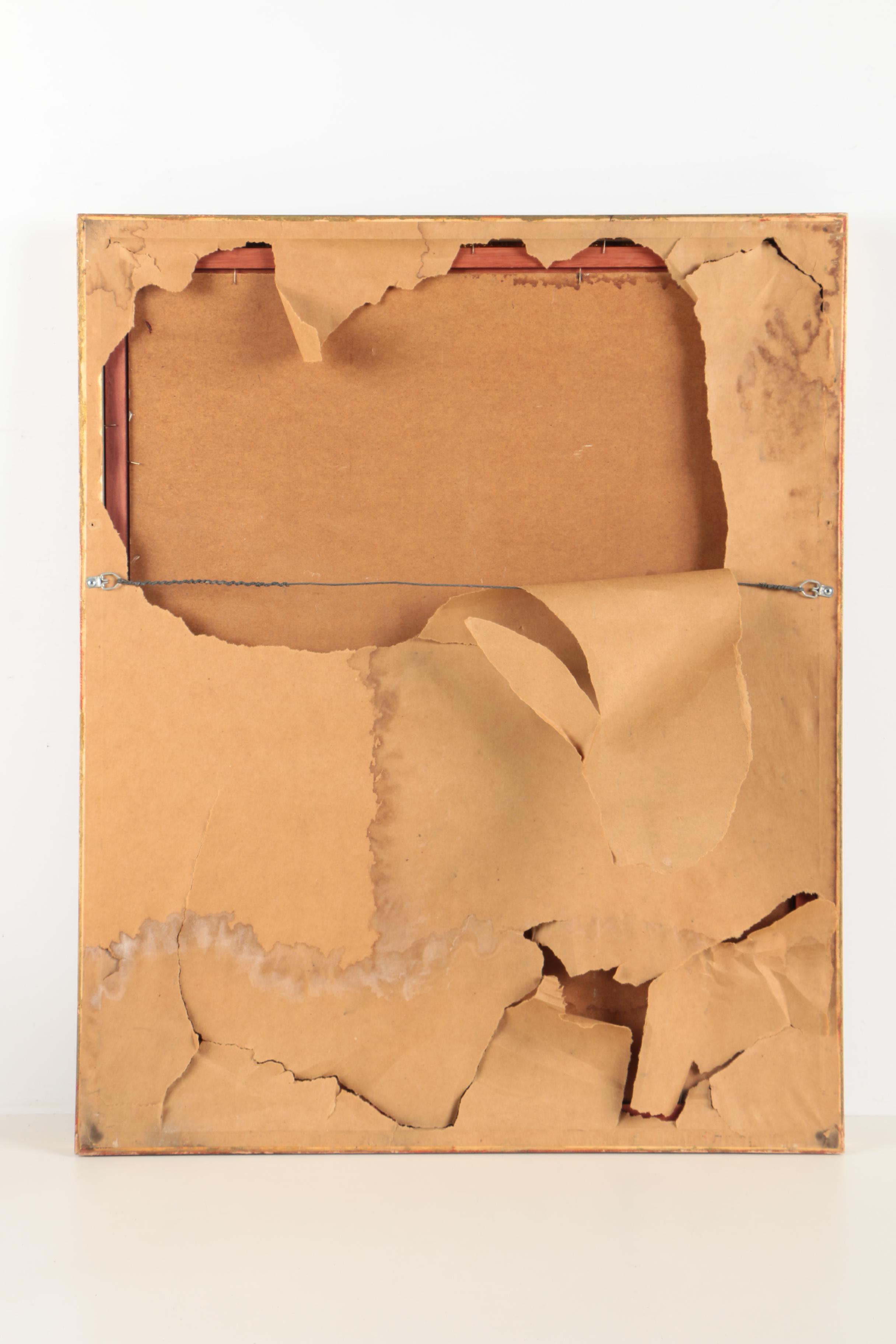 Chas E. Willette Acrylic Painting on Masonite of Abstract Composition