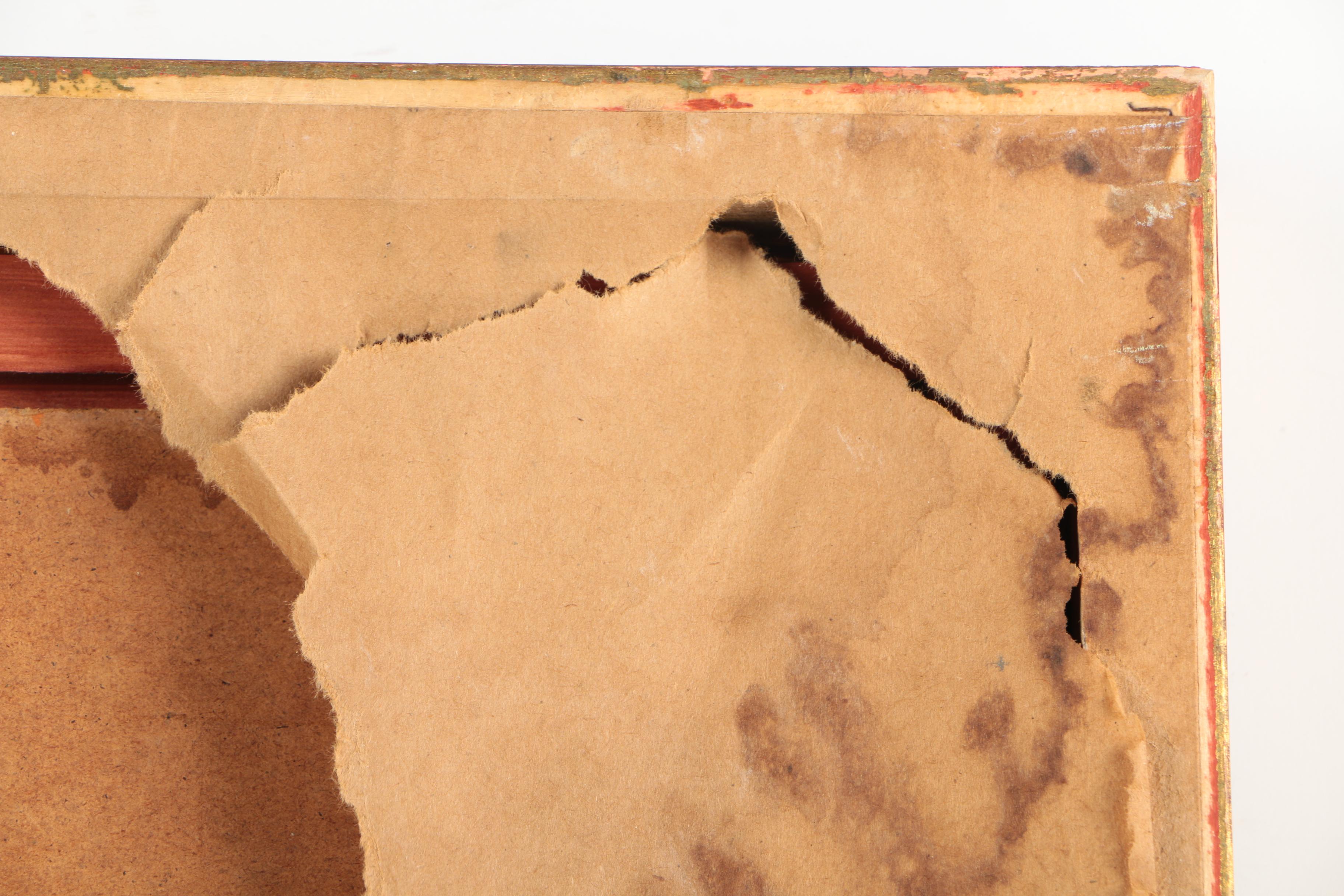 Chas E. Willette Acrylic Painting on Masonite of Abstract Composition