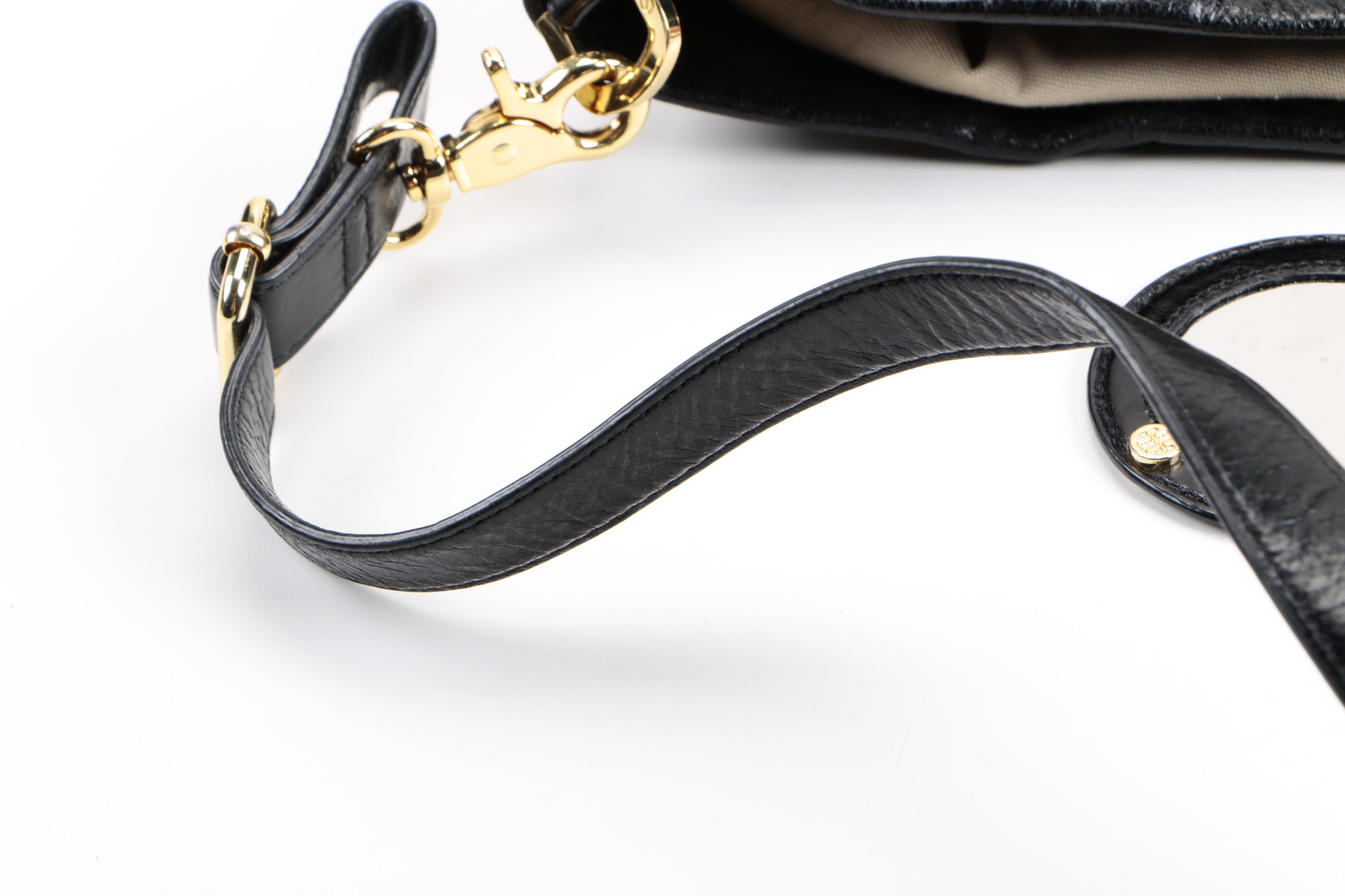 Tory Burch Black Leather Shoulder Bag