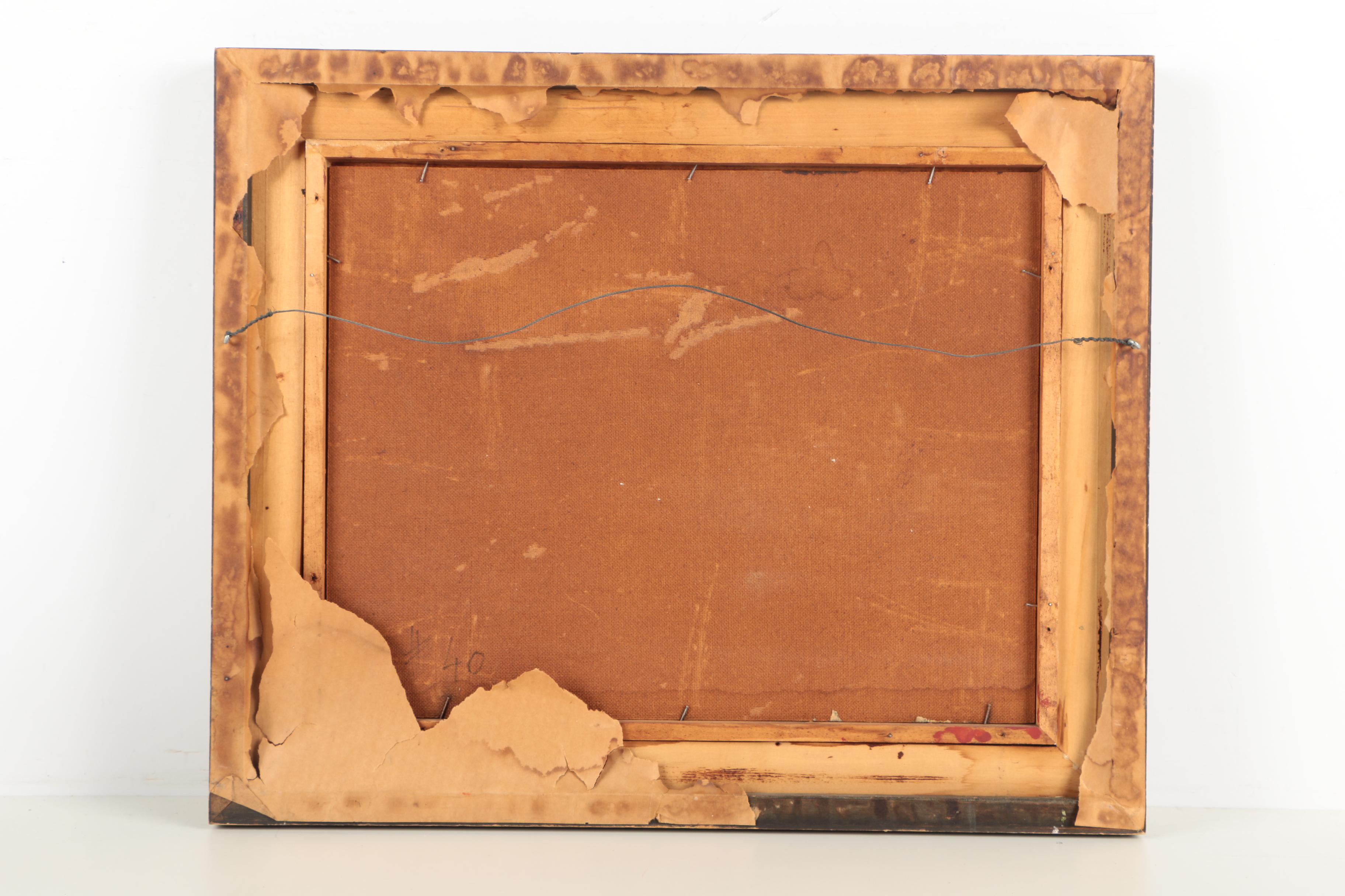 T.H.O. Oil Painting of Harbor "S. Tropez"