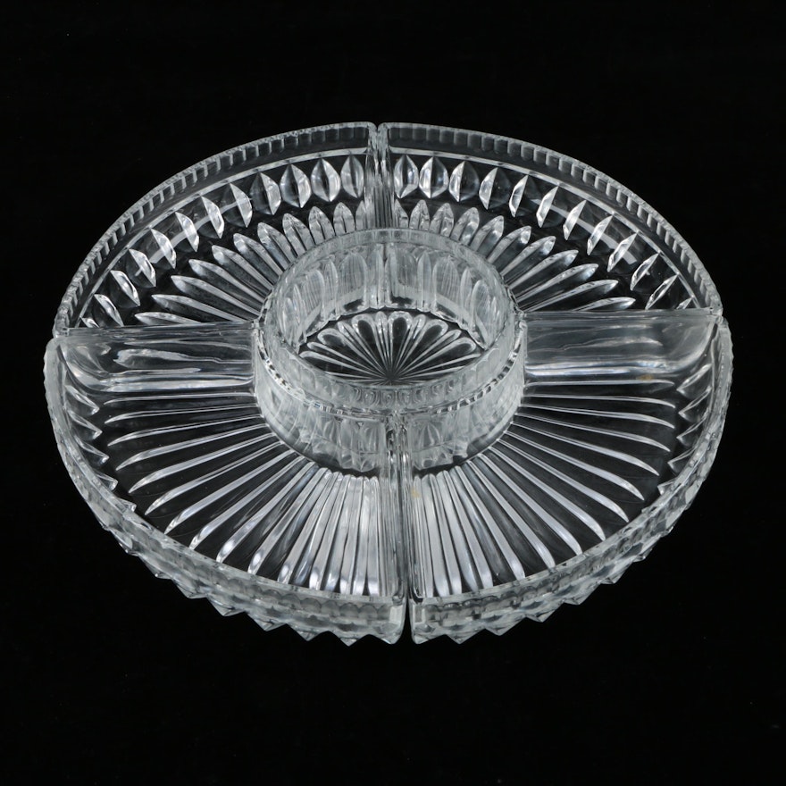 Glass Chip and Dip Serving Set