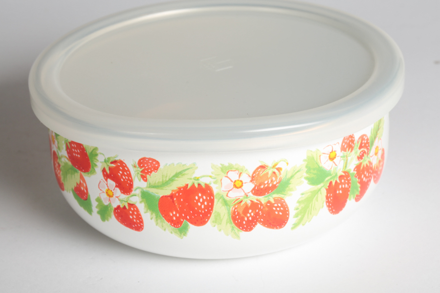 Fire-King "Fruit" Nesting Bowls and Kobë Kitchen Storage Containers