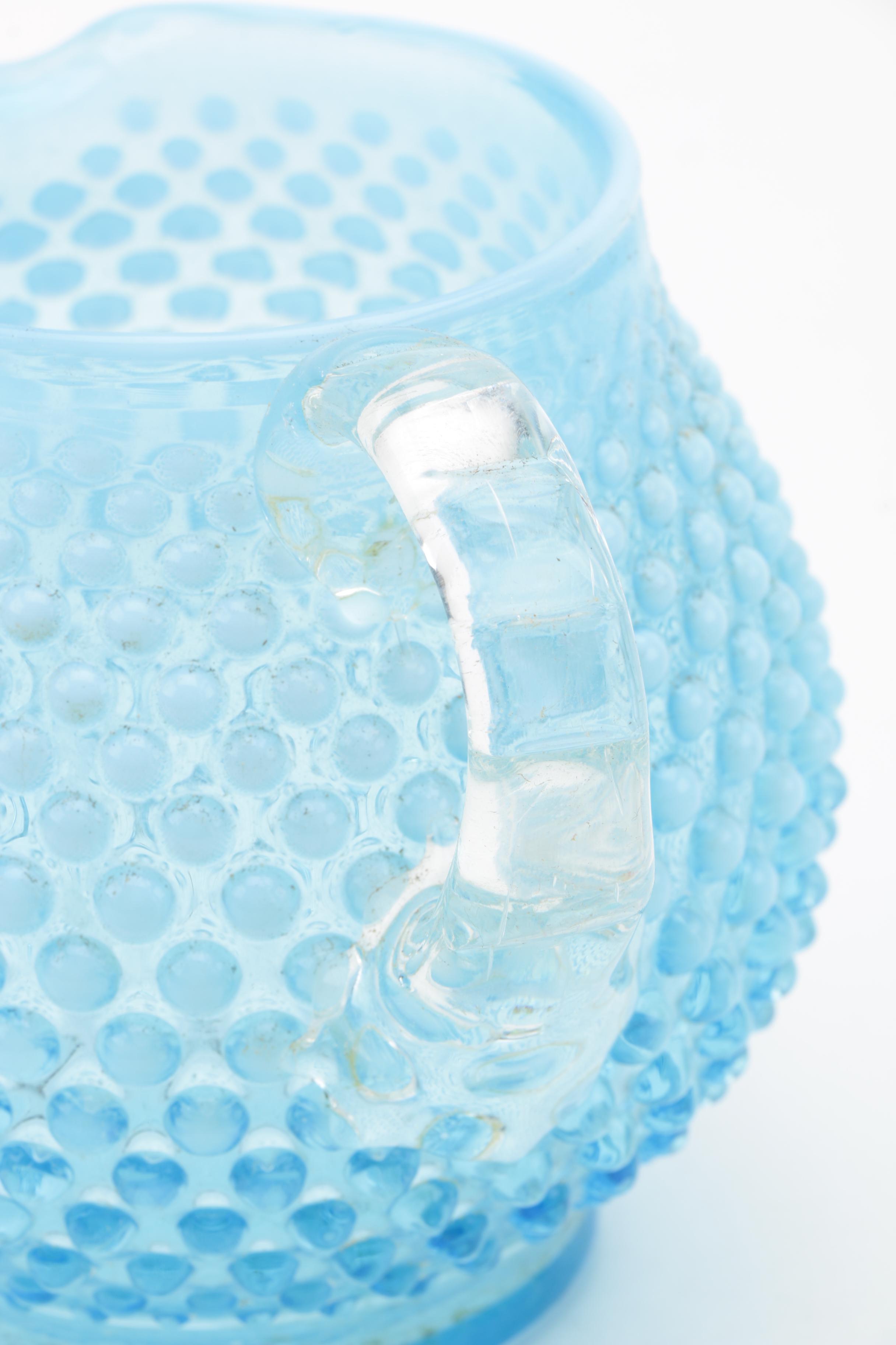 Fenton "Hobnail" Blue Opalescent Glassware