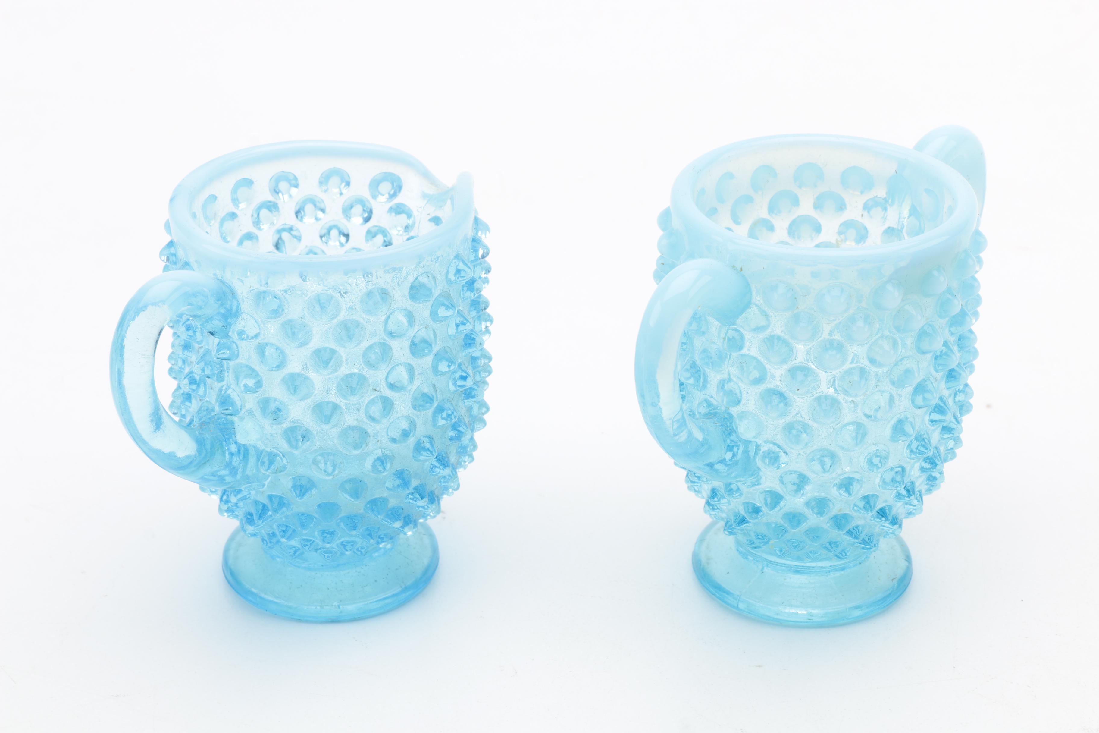 Fenton "Hobnail" Blue Opalescent Glassware