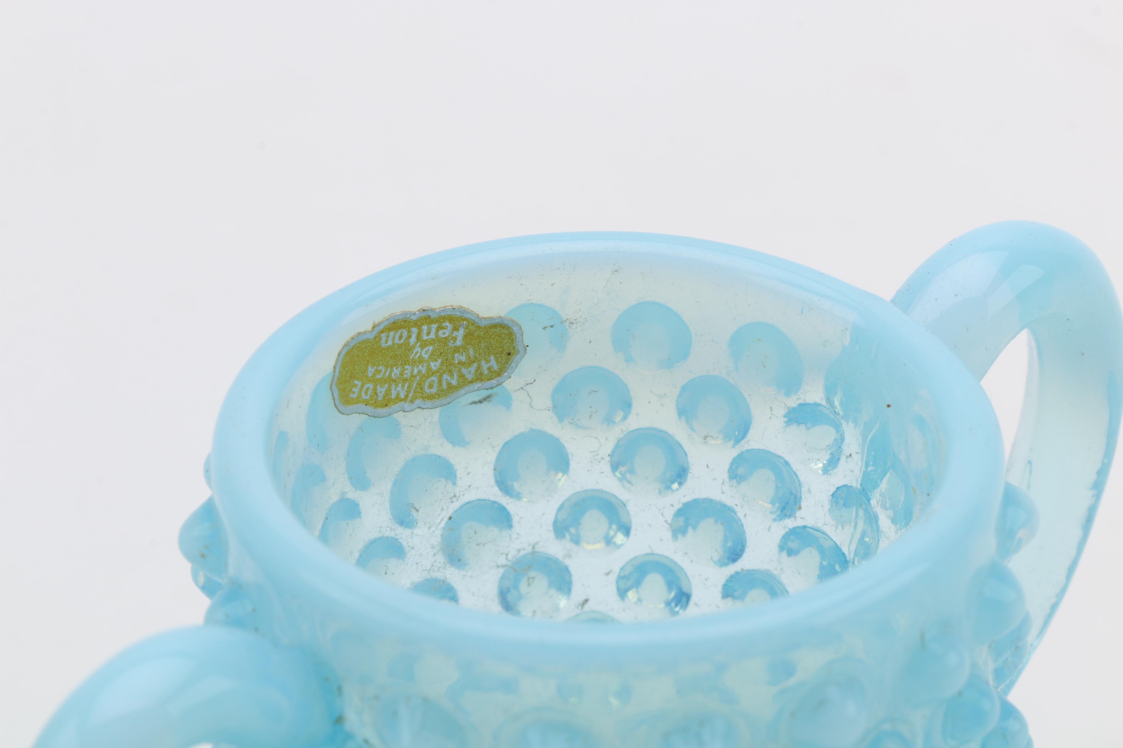 Fenton "Hobnail" Blue Opalescent Glassware