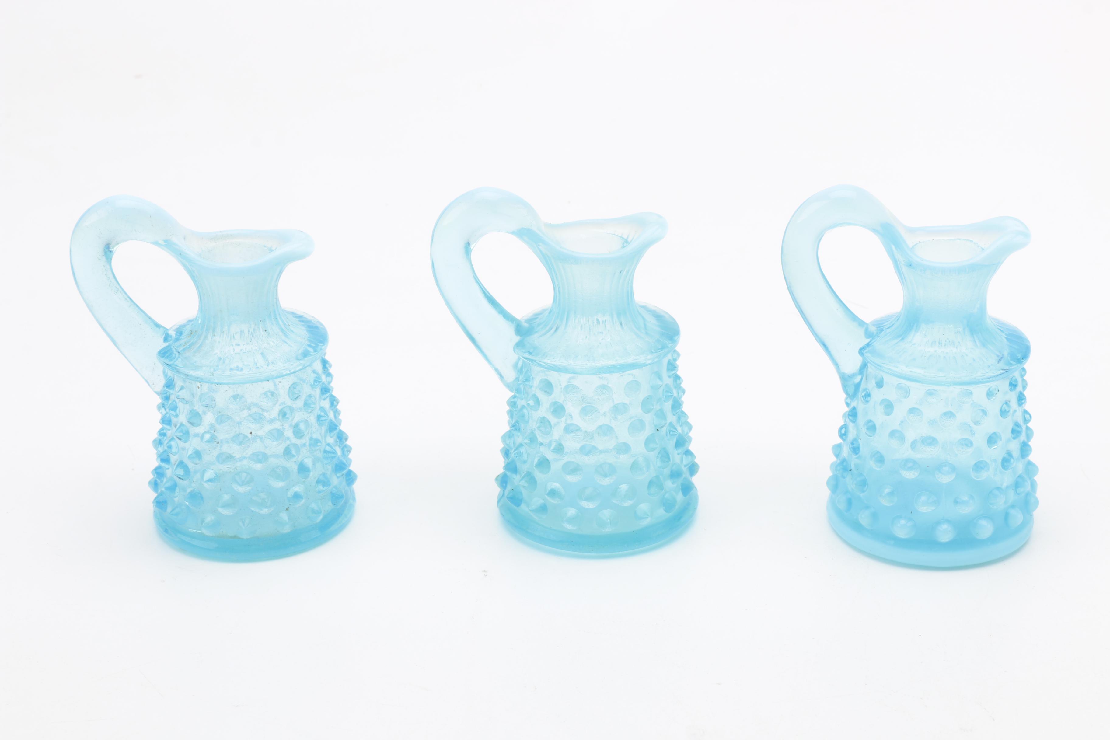 Fenton "Hobnail" Blue Opalescent Glassware